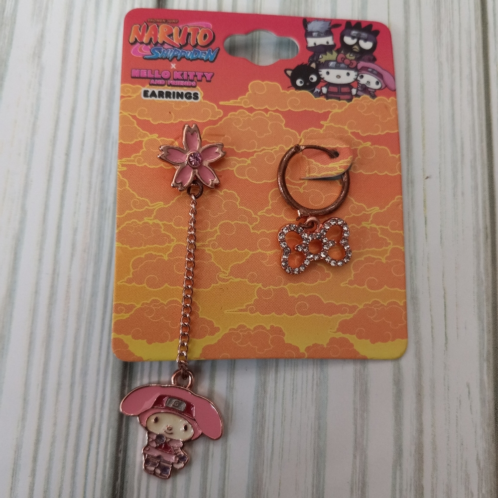 Sanrio Naruto Shippuden X Hello Kitty and Friends My Melody Earrings